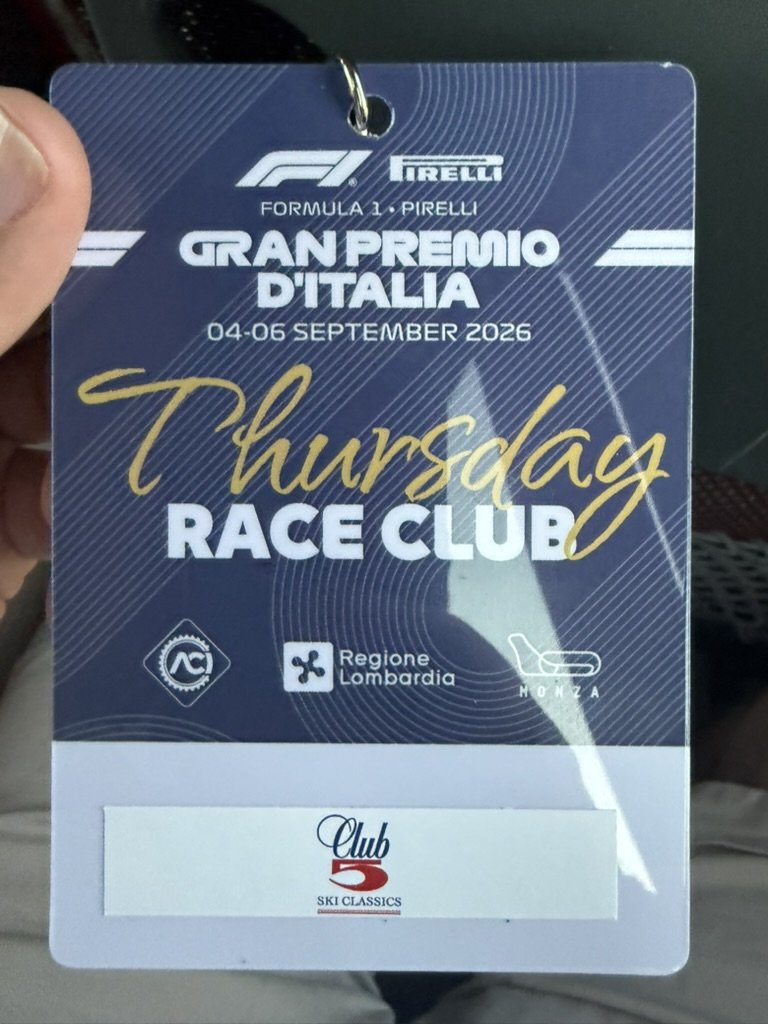 Race Club-akkreditering til Gran Premio d’Italia med Club 5 Ski Classics
