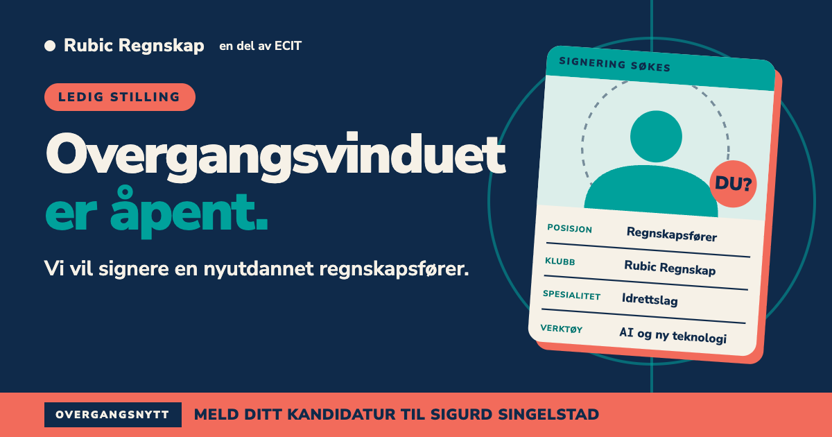 Signeringskort for ny regnskapsfører hos Rubic Regnskap